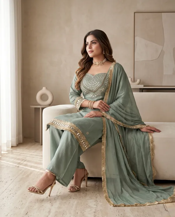 Grey_Roman_Silk_Mirror_Work_Kurta_Palazzo_Set_With_Dupatta_For_Women