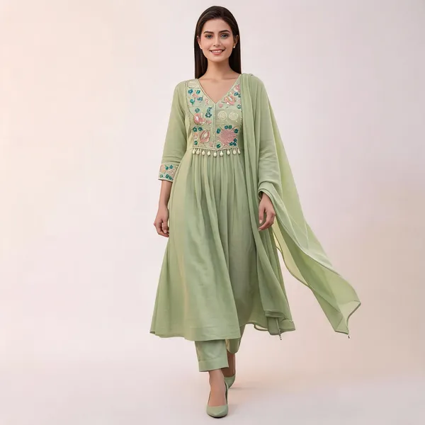 Pista_Cotton_Floral_Emroided_Anarkali_Kurta_Set_With_Dupatta_For_Women