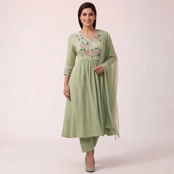 Pista_Cotton_Floral_Emroided_Anarkali_Kurta_Set_With_Dupatta_For_Women