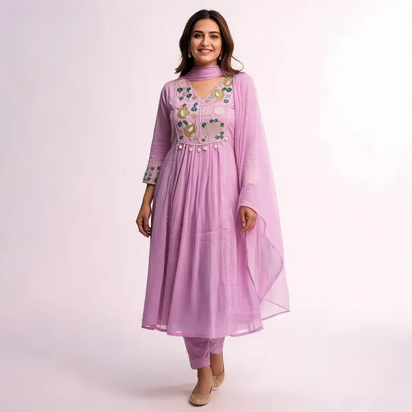 Pink_Cotton_Floral_Emroided_Anarkali_Kurta_Set_With_Dupatta_For_Women