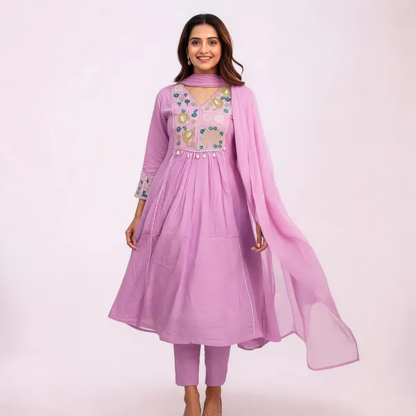 Pink_Cotton_Floral_Emroided_Anarkali_Kurta_Set_With_Dupatta_For_Women