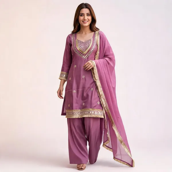 Mauve_Glass_Roman_Silk_Mirror_Work_Kurta_Palazzo_Set_With_Dupatta_For_Women