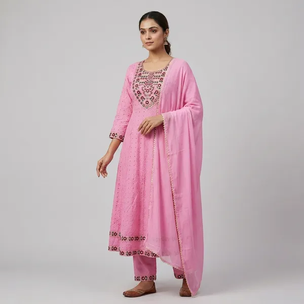 Pink_Cotton_Emroided_Anarkali_Kurta_Set_With_Dupatta_For_Women