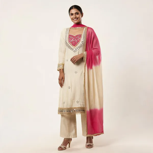 Off_White_Roman_Silk_Mirror_Work_Kurta_Palazzo_Set_With_Dupatta_For_Women