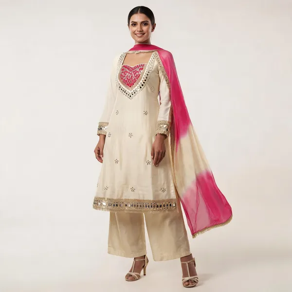 Off_White_Roman_Silk_Mirror_Work_Kurta_Palazzo_Set_With_Dupatta_For_Women