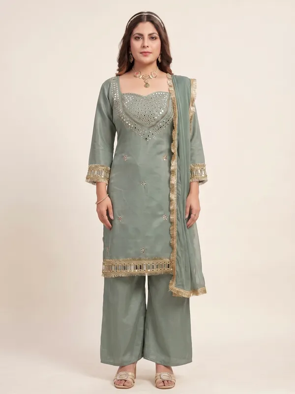 Grey_Roman_Silk_Mirror_Work_Kurta_Palazzo_Set_With_Dupatta_For_Women