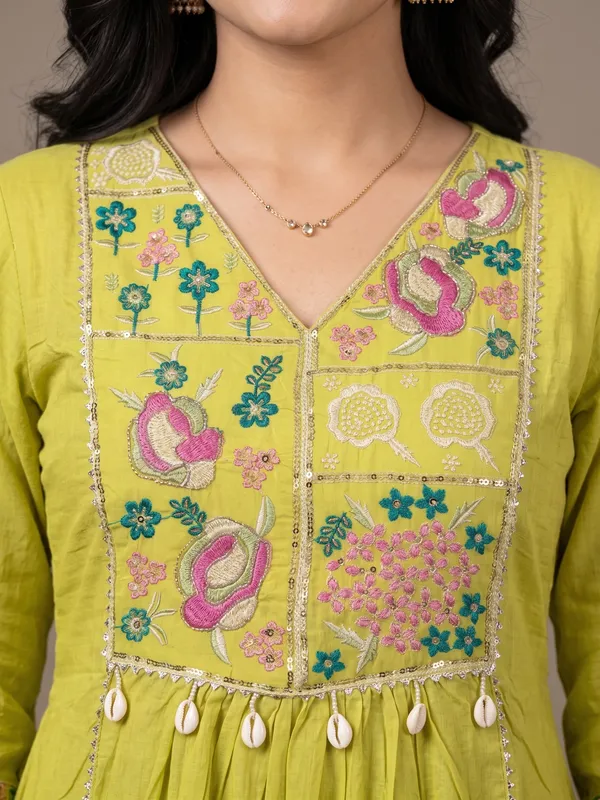 Mint_Green_Cotton_Floral_Emroided_Anarkali_Kurta_Set_With_Dupatta_For_Women