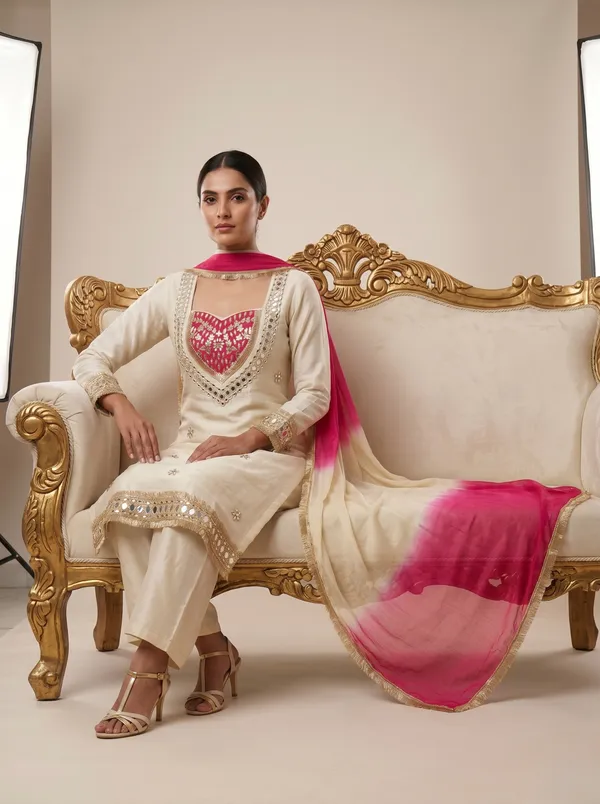 Off_White_Roman_Silk_Mirror_Work_Kurta_Palazzo_Set_With_Dupatta_For_Women