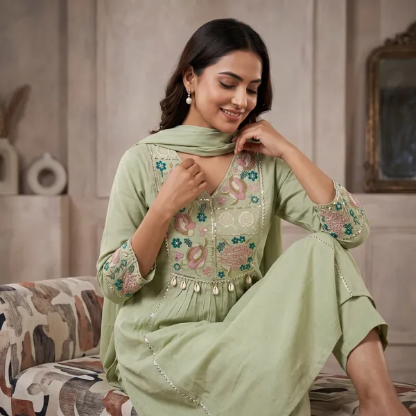 Pista_Cotton_Floral_Emroided_Anarkali_Kurta_Set_With_Dupatta_For_Women