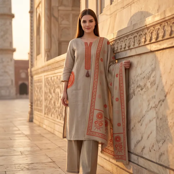 Beige_And_Red_Cotton_Embroided_Salwar_Suit_Set_With_Dupatta_For_Women