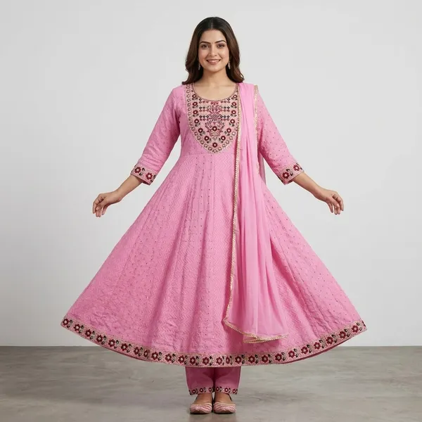 Pink_Cotton_Emroided_Anarkali_Kurta_Set_With_Dupatta_For_Women