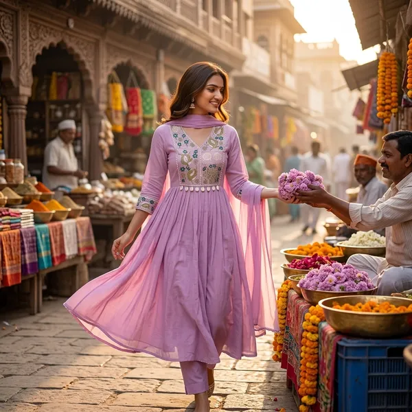 Pink_Cotton_Floral_Emroided_Anarkali_Kurta_Set_With_Dupatta_For_Women