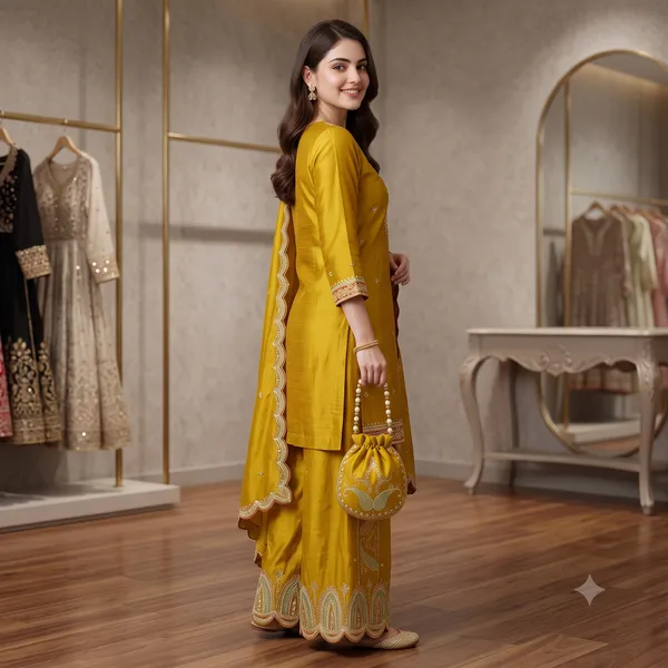 Yellow_Silk_Embroided_Kurta_Palazzo_Set_With_Dupatta_For_Women