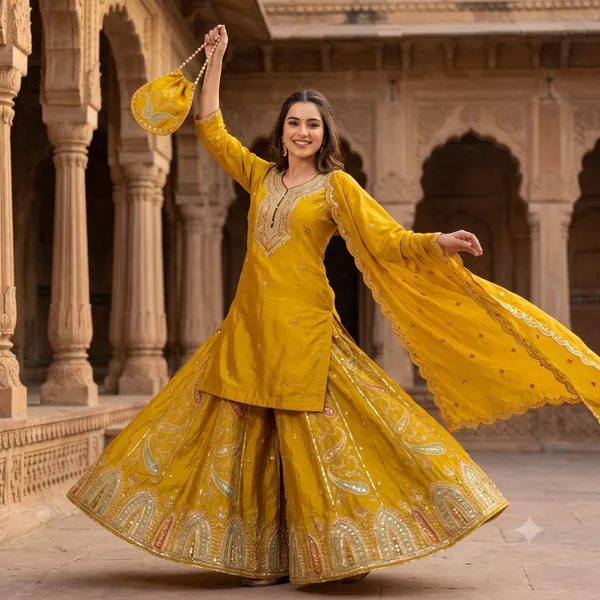Yellow_Silk_Embroided_Kurta_Palazzo_Set_With_Dupatta_For_Women