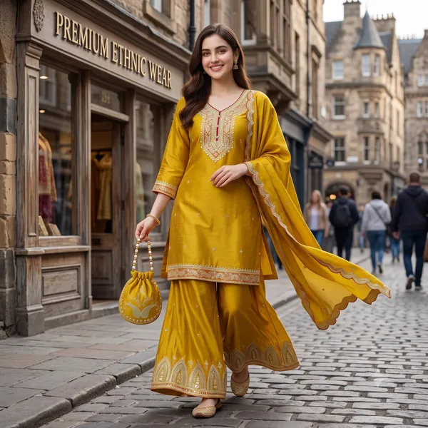 Yellow_Silk_Embroided_Kurta_Palazzo_Set_With_Dupatta_For_Women
