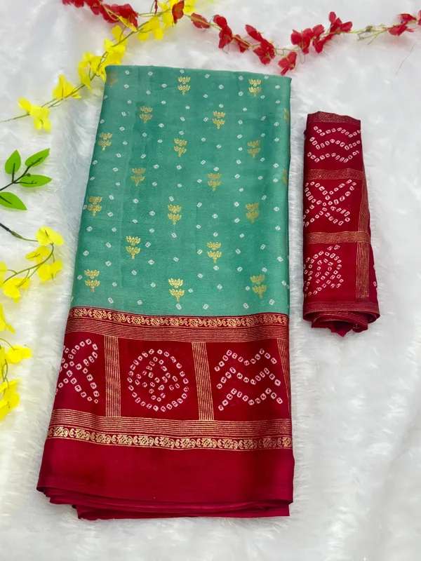 Sea_Green_Moss_Silk_Saree_With_Unstitched_Blouse_For_Women