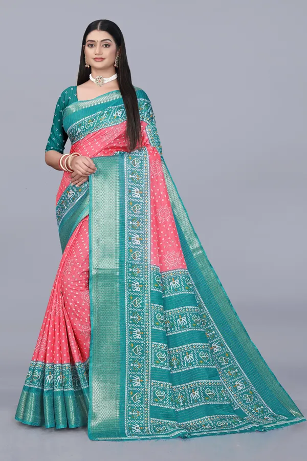 Pink_Dola_Silk_Saree_With_Unstitched_Blouse_For_Women