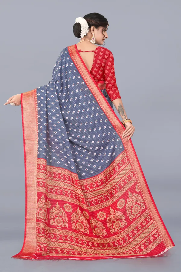 Grey_Dola_Silk_Saree_With_Unstitched_Blouse_For_Women