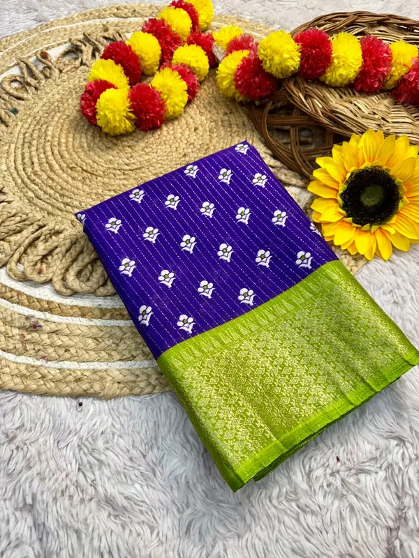 Purple_Dola_Silk_Saree_With_Unstitched_Blouse_For_Women