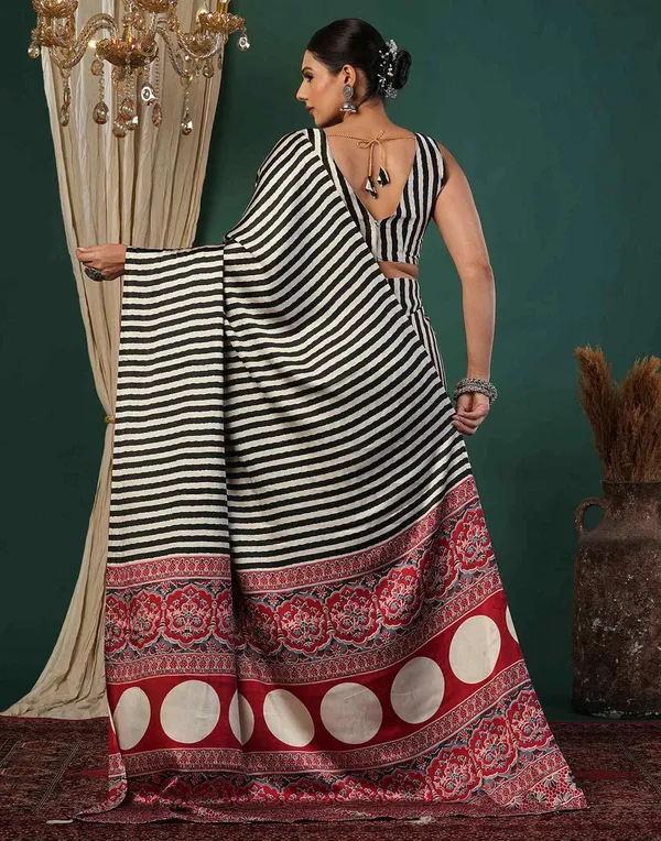 Multicolor_Japan_Satin_Saree_With_Unstitched_Blouse_For_Women