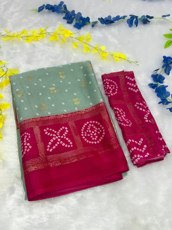 Grey_Moss_Silk_Saree_With_Unstitched_Blouse_For_Women