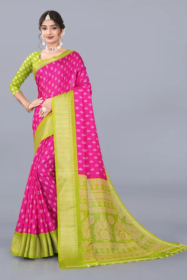 Rani_Dola_Silk_Saree_With_Unstitched_Blouse_For_Women