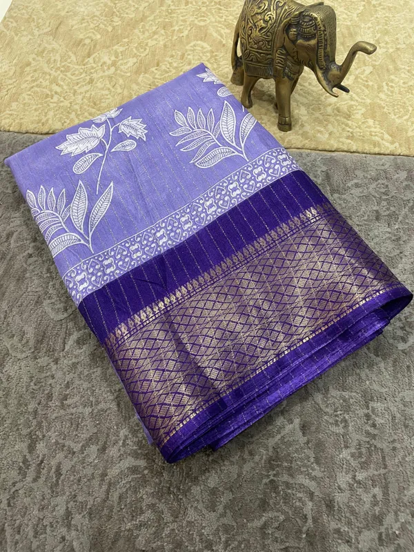 Lovender_Dola_Silk_Saree_With_Unstitched_Blouse_For_Women