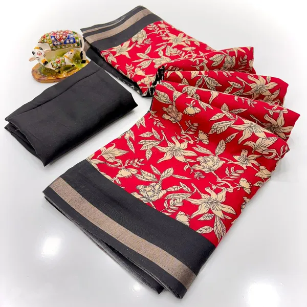 Elegant_Floral_Printed_Malmal_Gunja_Cotton_Saree_for_Women