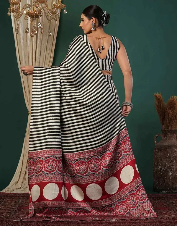 Multicolor_Japan_Satin_Saree_With_Unstitched_Blouse_For_Women