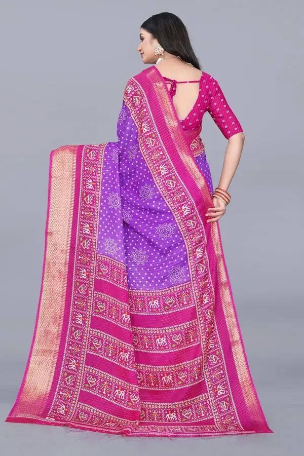 Purple_Dola_Silk_Saree_With_Unstitched_Blouse_For_Women