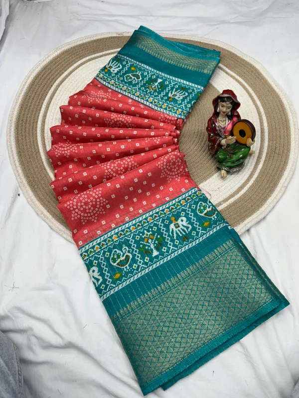 Pink_Dola_Silk_Saree_With_Unstitched_Blouse_For_Women