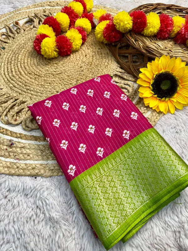 Rani_Dola_Silk_Saree_With_Unstitched_Blouse_For_Women