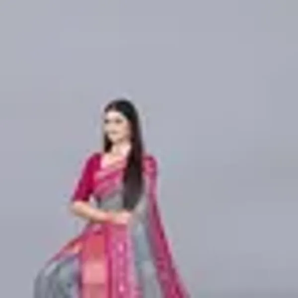 Grey_Dola_Silk_Saree_With_Unstitched_Blouse_For_Women