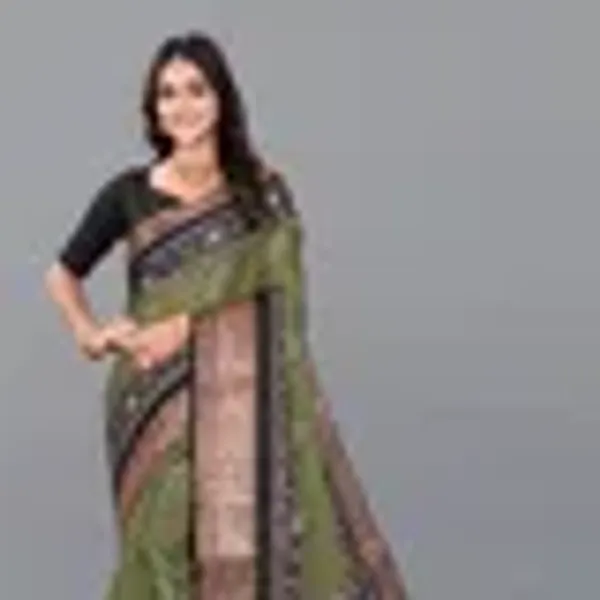 Grey_Dola_Silk_Saree_With_Unstitched_Blouse_For_Women