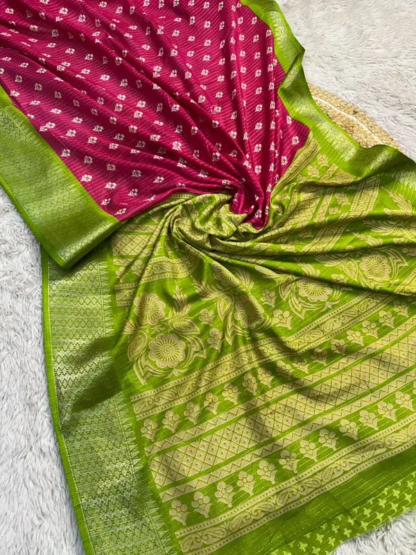 Rani_Dola_Silk_Saree_With_Unstitched_Blouse_For_Women