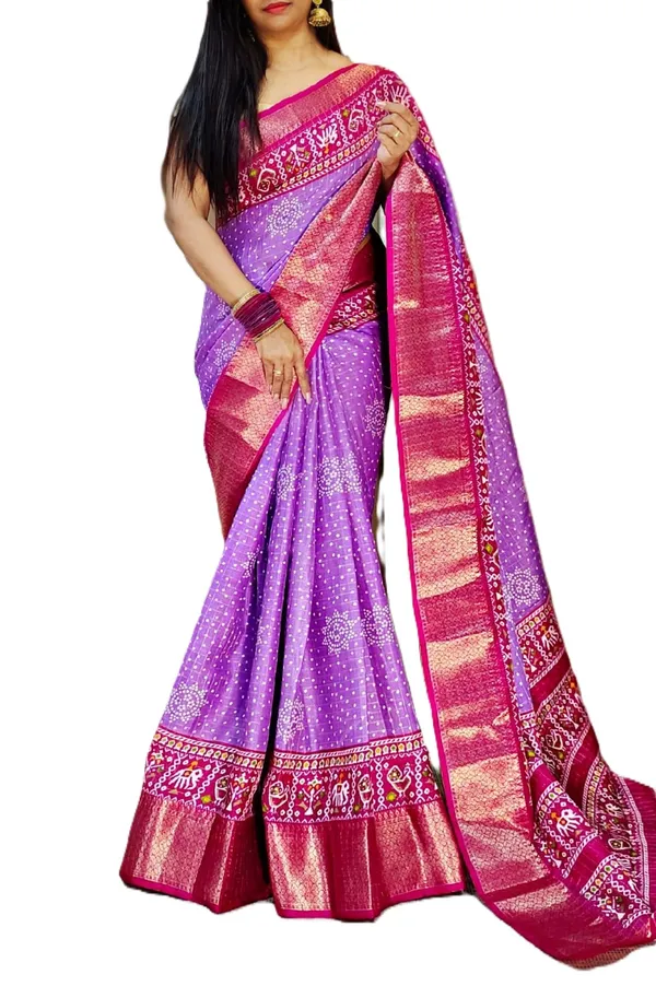 Purple_Dola_Silk_Saree_With_Unstitched_Blouse_For_Women