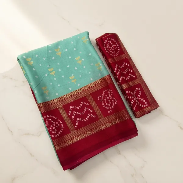 Sea_Green_Moss_Silk_Saree_With_Unstitched_Blouse_For_Women