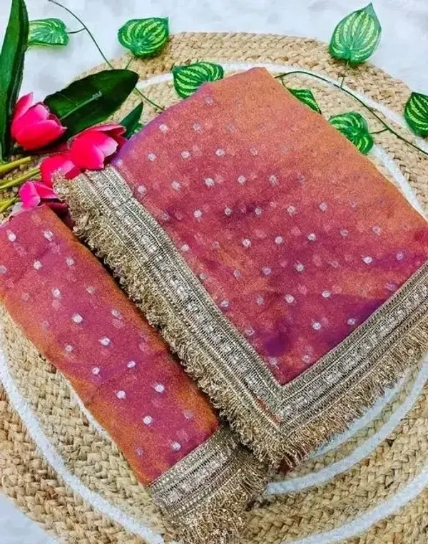 Premium_Gajri_Moss_Foil_Butti_Saree_with_Heavy_Kundan_Border