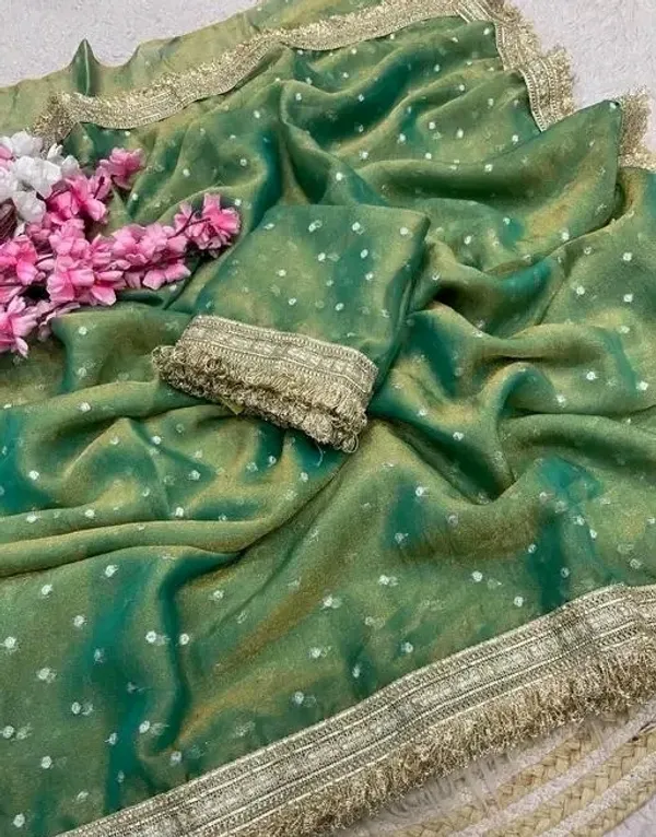Sanaya_C-Green_Festive_Moss_Saree_featuring_Elegant_Foil_Butti_Work