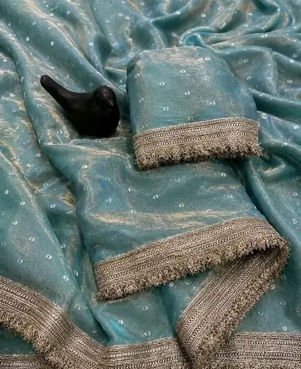 Sanaya_Sky_Blue_Festive_Moss_Saree_featuring_Elegant_Foil_Butti_Work