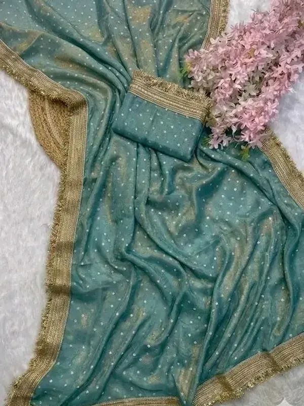 Sanaya_Sky_Blue_Festive_Moss_Saree_featuring_Elegant_Foil_Butti_Work