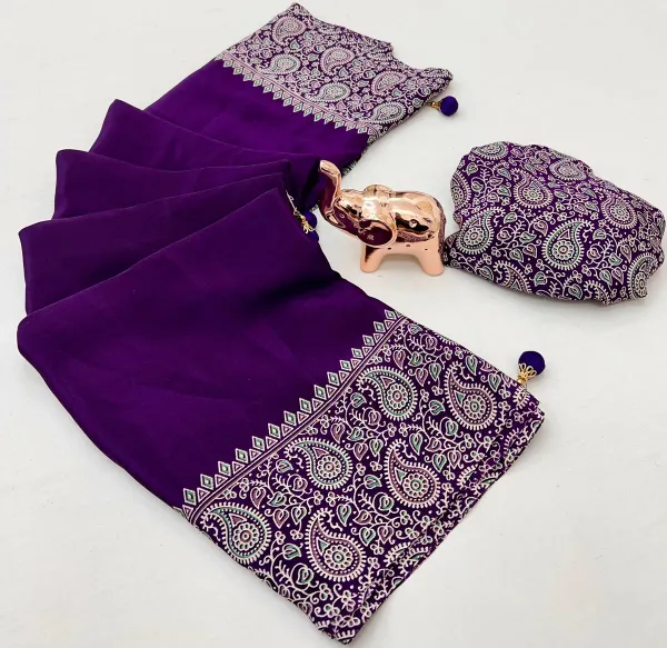 Purple_Japan_Satin_Saree_With_Unstitched_Blouse_For_Women