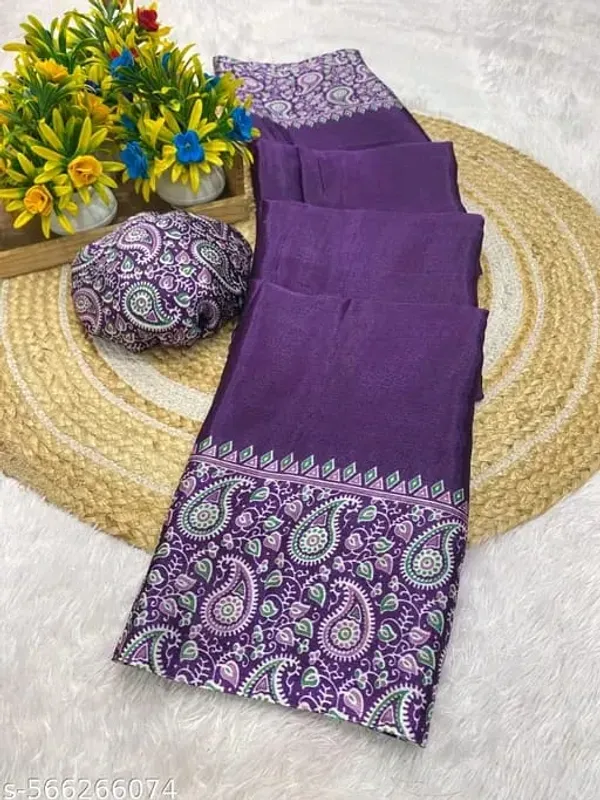 Purple_Japan_Satin_Saree_With_Unstitched_Blouse_For_Women