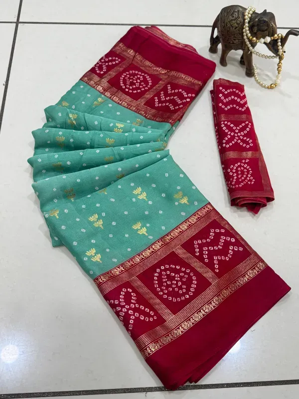 Sea_Green_Moss_Silk_Saree_With_Unstitched_Blouse_For_Women
