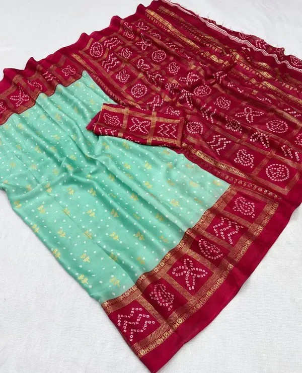Sea_Green_Moss_Silk_Saree_With_Unstitched_Blouse_For_Women