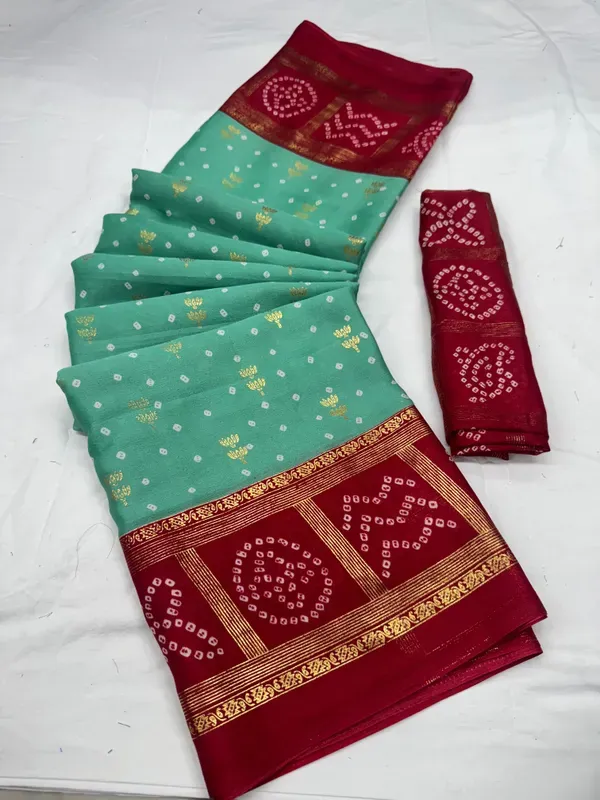 Sea_Green_Moss_Silk_Saree_With_Unstitched_Blouse_For_Women