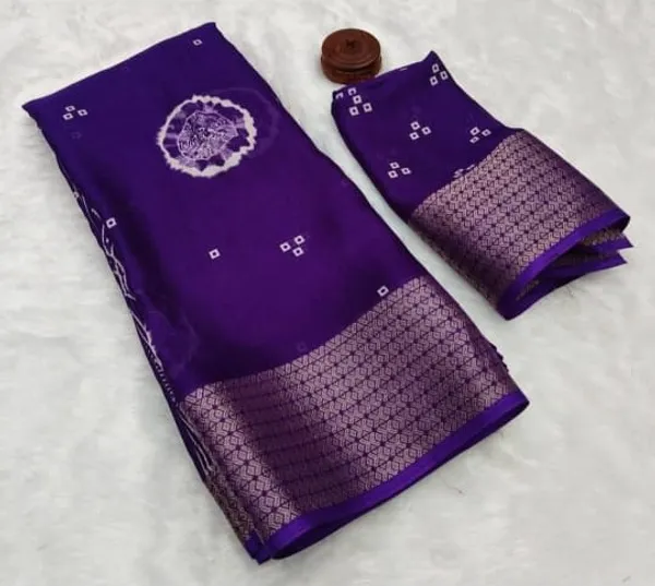 Purple_Georgette_Saree_With_Unstitched_Blouse_For_Women