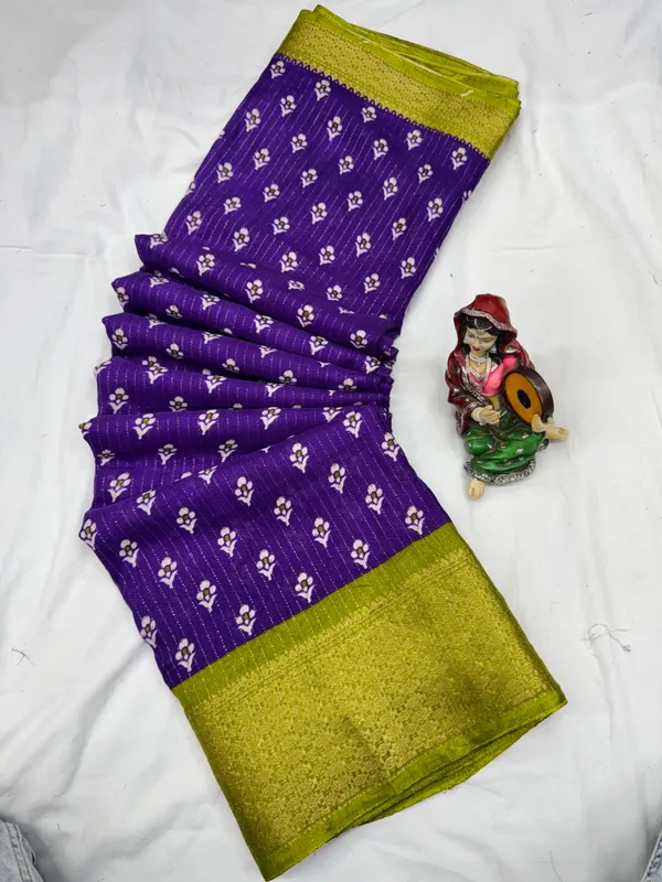Purple_Dola_Silk_Saree_With_Unstitched_Blouse_For_Women