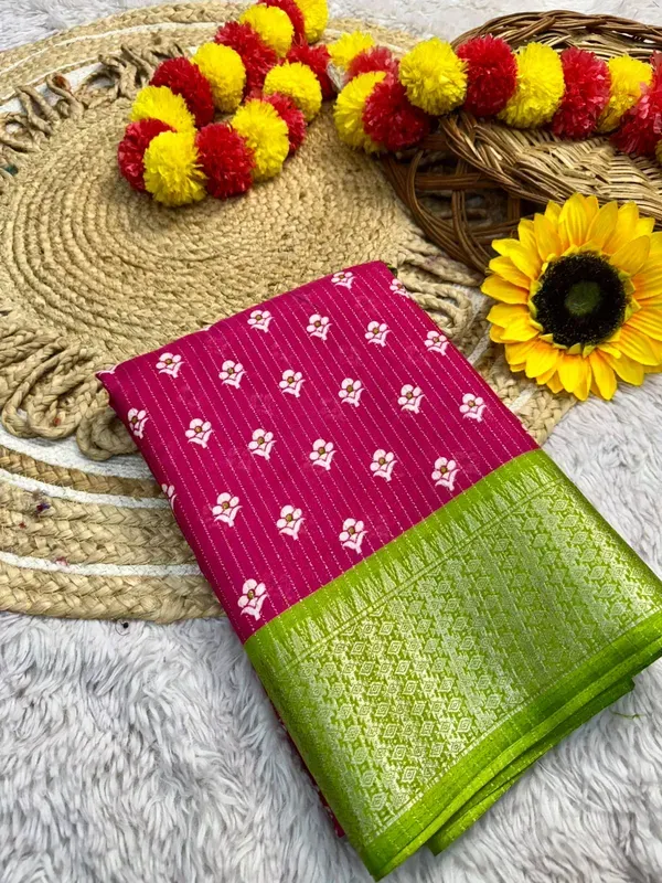 Rani_Dola_Silk_Saree_With_Unstitched_Blouse_For_Women