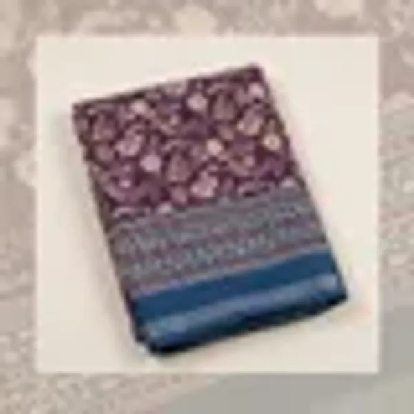 Red_Malmal_Cotton_Saree_With_Unstitched_Blouse_For_Women